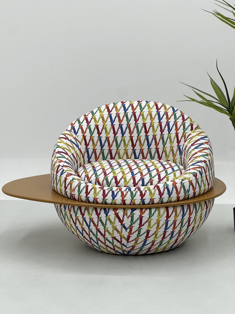 Planet Chair with Versace Fabric ¨C Bold, Comfortable, and Designer Seating