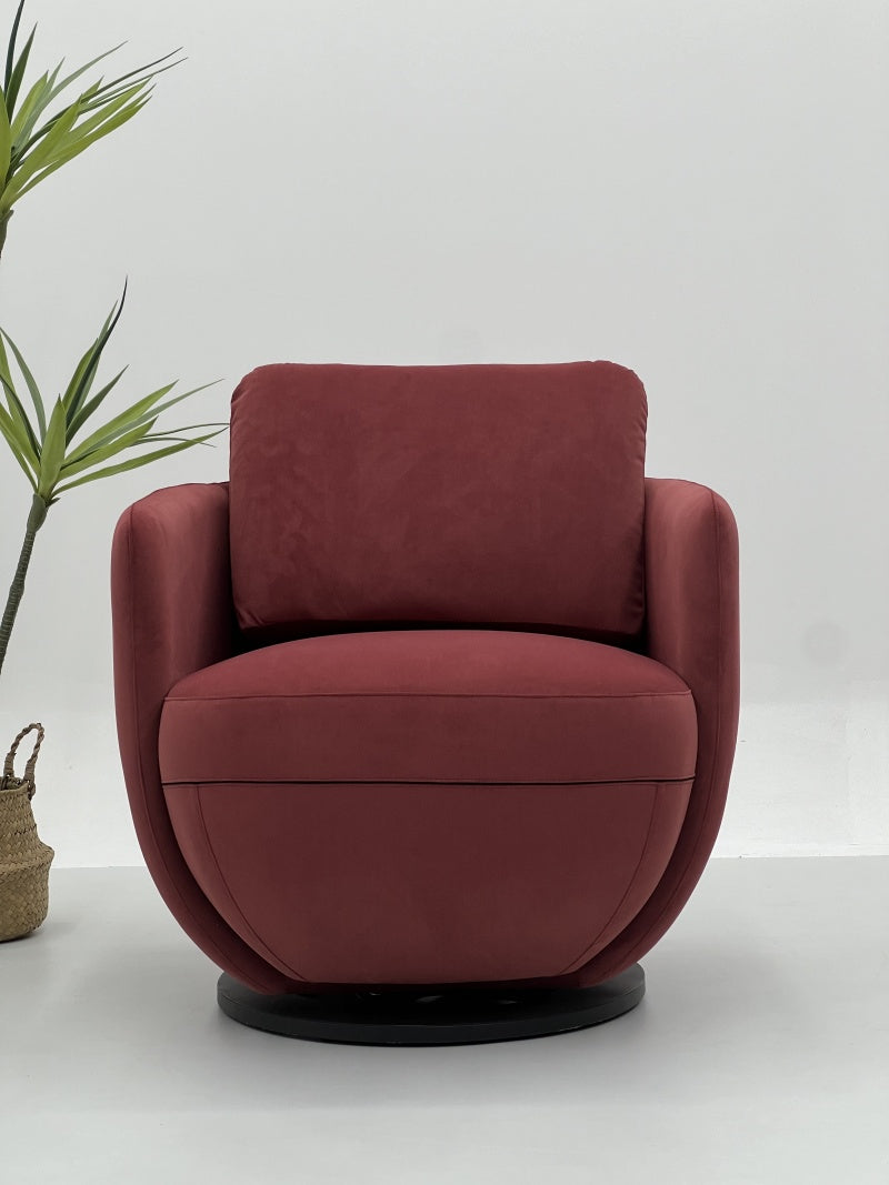 Fully Upholstered Swivel Lounge Chair for Hospitality and Interior Projects