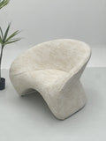 Upholstered Sculptural Lounge Chair with Integrated Curved Structure