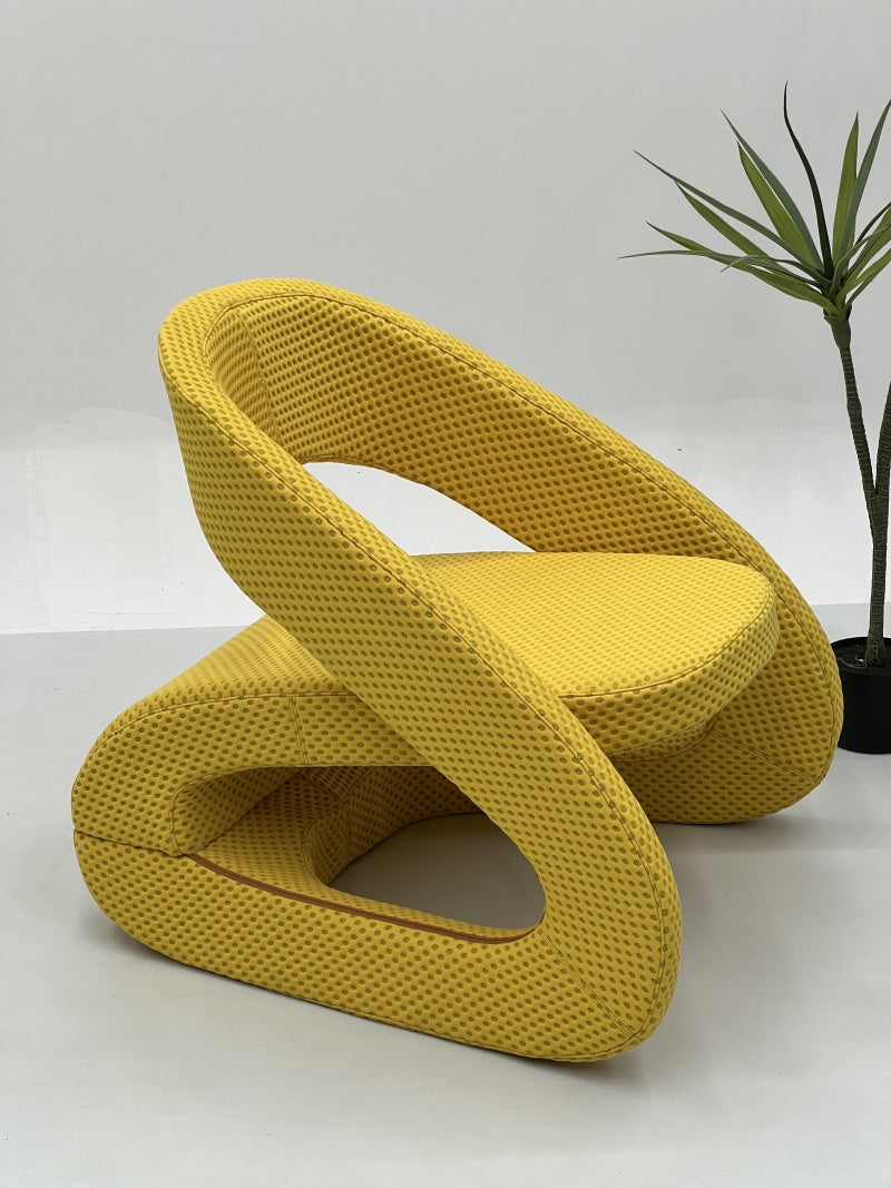 AA Sculptural Lounge Chair with Integrated Upholstered Structure