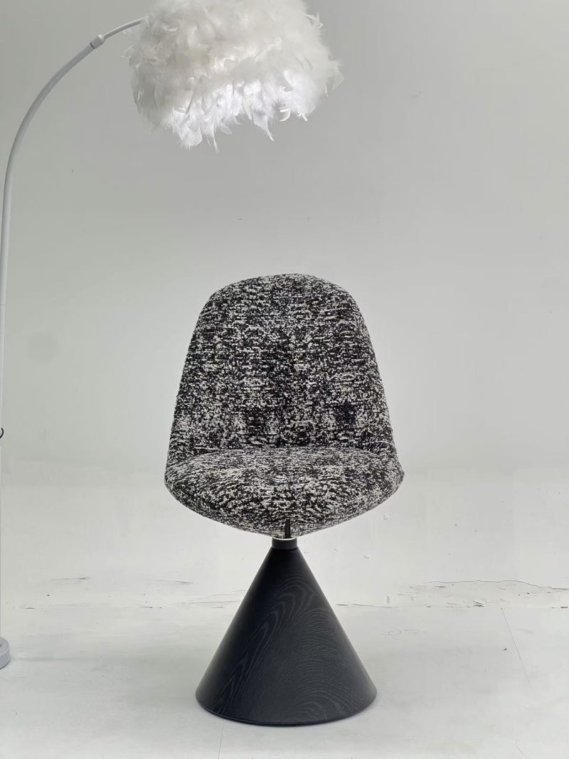 Cone Base Swivel Accent Chair with Upholstered Seat Shell