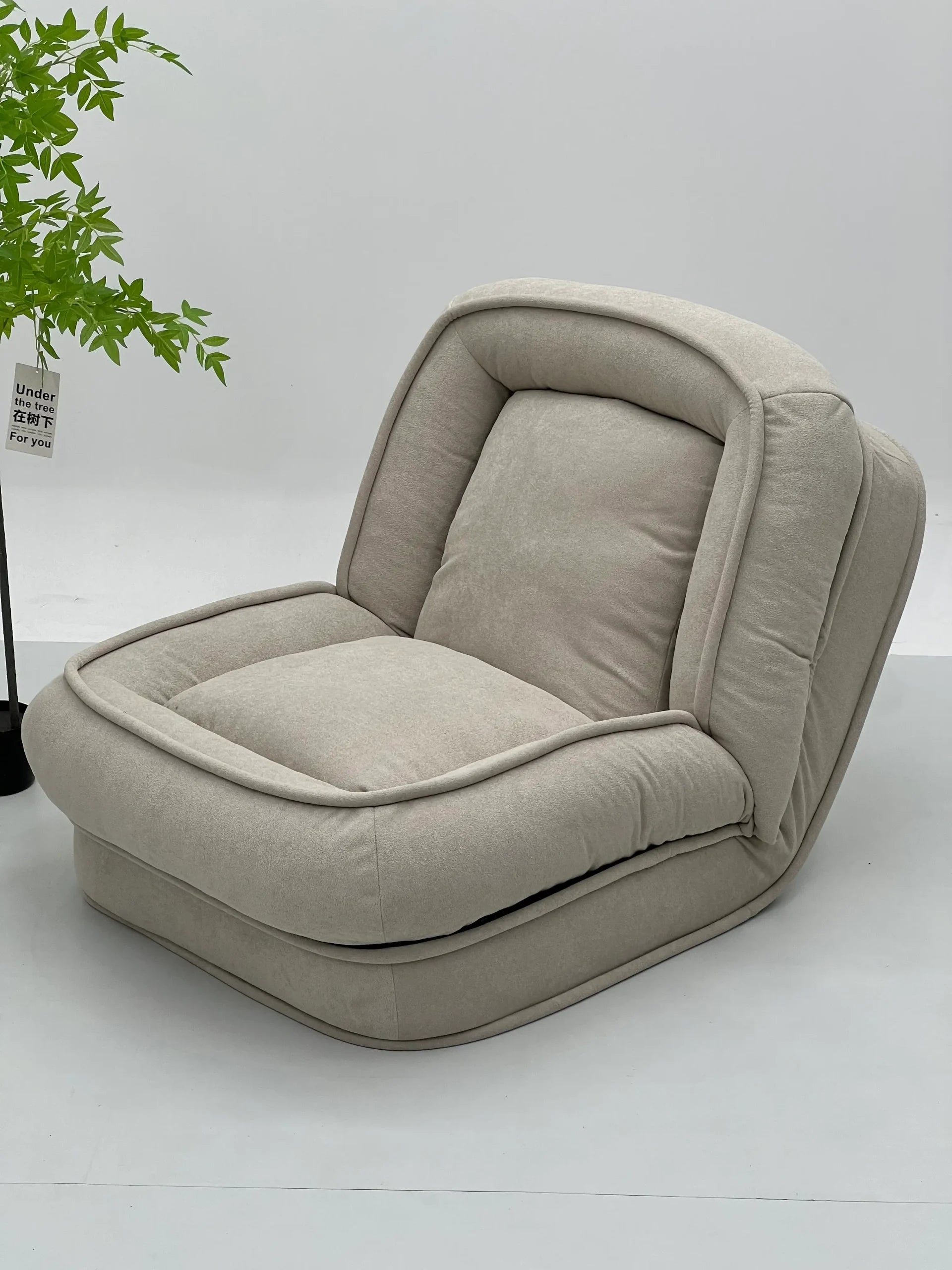 Modern Beige Boucle Lounge Chair ¨C Oversized Cloud Sofa Accent for Commercial Hotels, Offices, Waiting Areas & Lounges