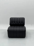 Black Quilted Lounge Chair ¨C Luxurious Modern Accent Seating for Boutique Hotels & Commercial Spaces