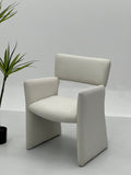 Cream Boucle Block Lounge Chair ¨C Sculptural Modern Accent Seating for Boutique Hotels & Commercial Spaces