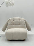 Cream Boucle Cloud Chair with Oak Legs ¨C Luxurious Sculptural Accent Seating for Boutique Hotels & Commercial Spaces