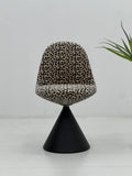 Modern Leopard Swivel Lounge Chair with Cone Base ¨C Plush Animal Print Accent Seating for Commercial Hotels, Lounges & Premium Offices