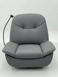 Modern Gray Lounge Recliner Chair with Integrated Flexible Gooseneck Reading Lamp ¨C Commercial Grade for Hotels & Offices