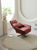 Luxe Recline Lounge Chair ¨C Premium Top-Grain Leather in Burgundy