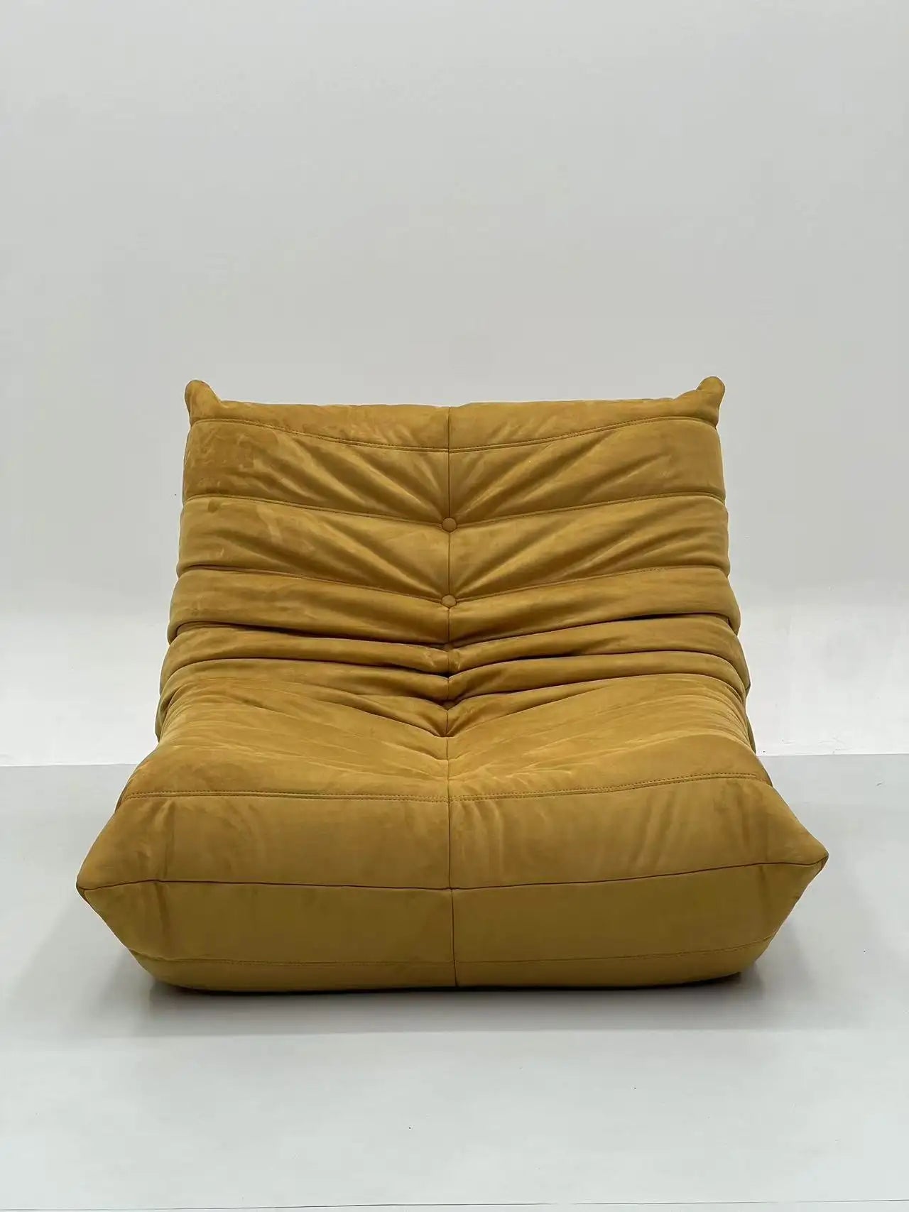 Mustard Yellow Quilted Lounge Chair ¨C Luxurious Modern Accent Seating for Boutique Hotels & Commercial Spaces