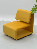Orange Boucle Lounge Chair ¨C Luxurious Modern Sculptural Accent Seating for Boutique Hotels & Commercial Spaces