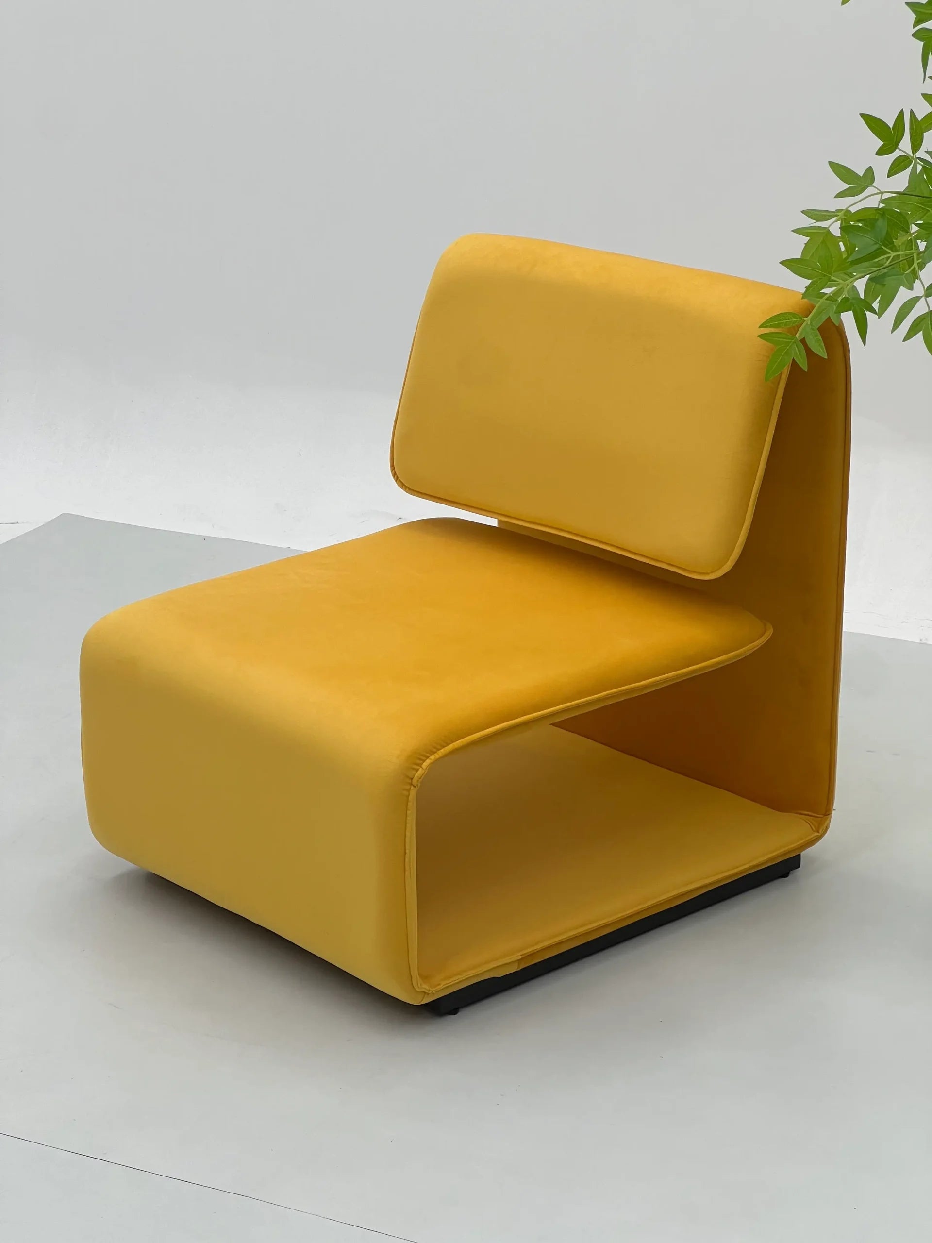 Orange Boucle Lounge Chair ¨C Luxurious Modern Sculptural Accent Seating for Boutique Hotels & Commercial Spaces