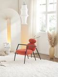 Orange Bubble Ant Chair with Black Metal Frame ¨C Playful Sculptural Lounge Seating for Boutique Hotels & Commercial Spaces