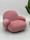 Pink Boucle Lounge Chair ¨C Luxurious Modern Sculptural Accent Seating for Boutique Hotels & Commercial Spaces